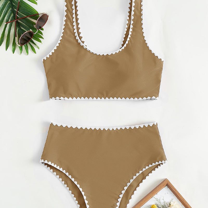 'Abigail' Solid Color Two-Piece Swimwear #164057 sold by Goodnight Macaroon product image thumbnail 5