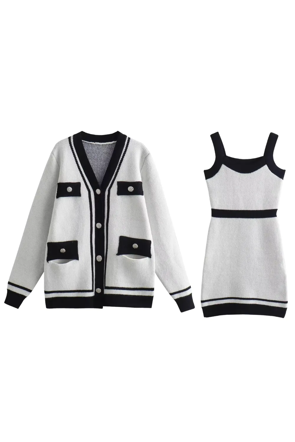 'Doreen' Knitted Cardigan & Sleeveless Dress Set (2 Colors) sold by Goodnight Macaroon product image thumbnail 2