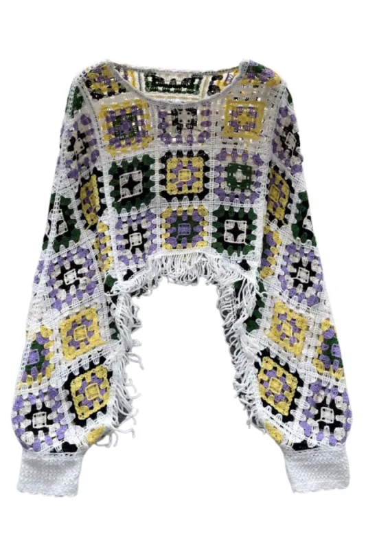 'Delilah' Hand-Crocheted Hollow Sweater (3 Colors) sold by Goodnight Macaroon