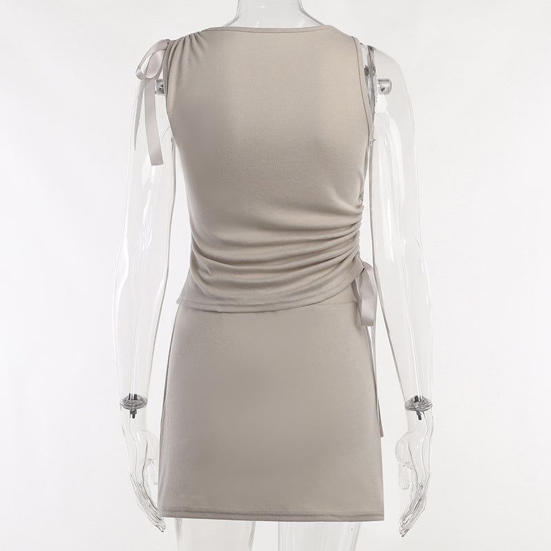 Tennis Sleeveless Ruched Skirt Set sold by Goodnight Macaroon product image thumbnail 4