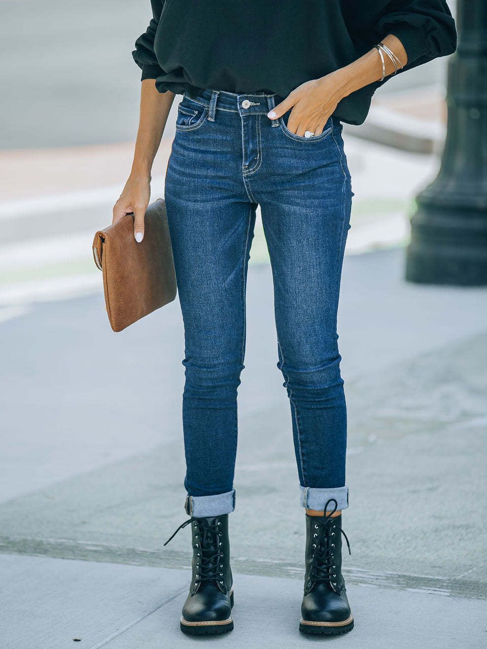 'Elliot' Washed Denim Skinny Jeans #143123 sold by Goodnight Macaroon product image thumbnail 4