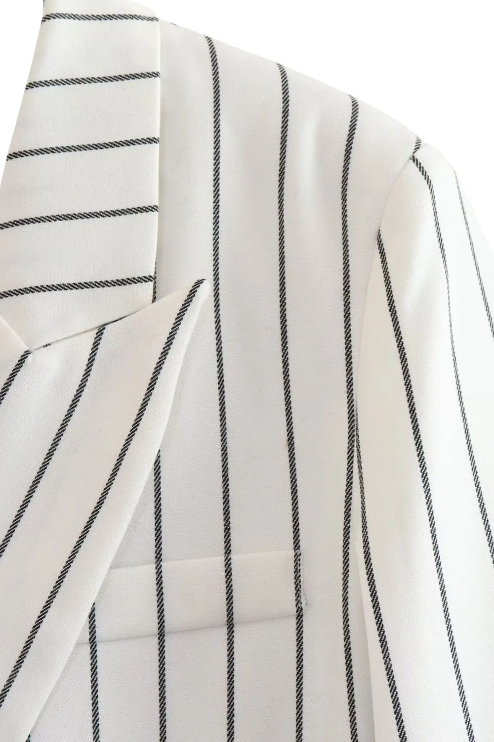 'Faith' Stripe Patterned Suit Jacket sold by Goodnight Macaroon product image thumbnail 5