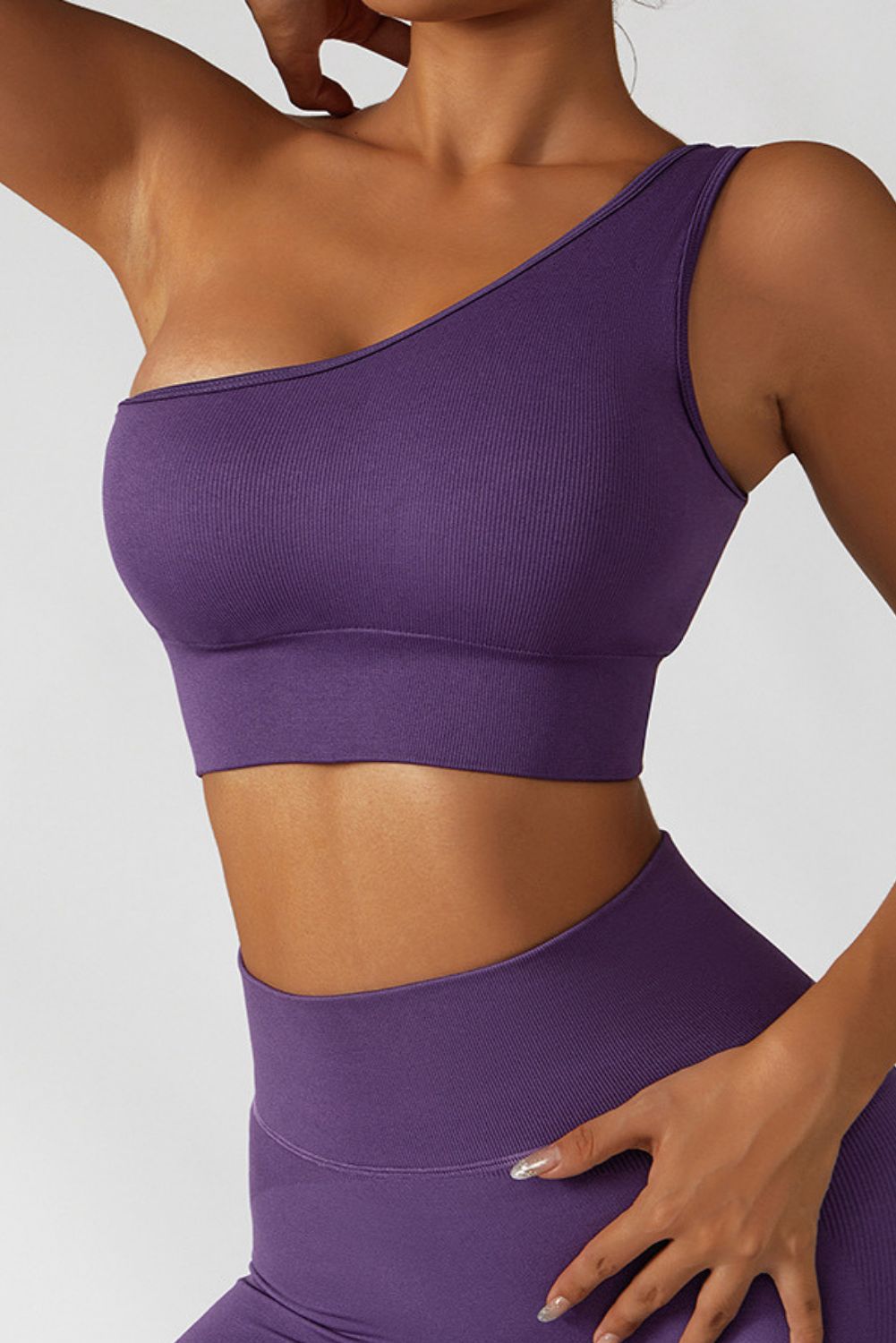 'Kathy' One Shoulder Sports Bra (5 Colors) sold by Goodnight Macaroon product image thumbnail 3