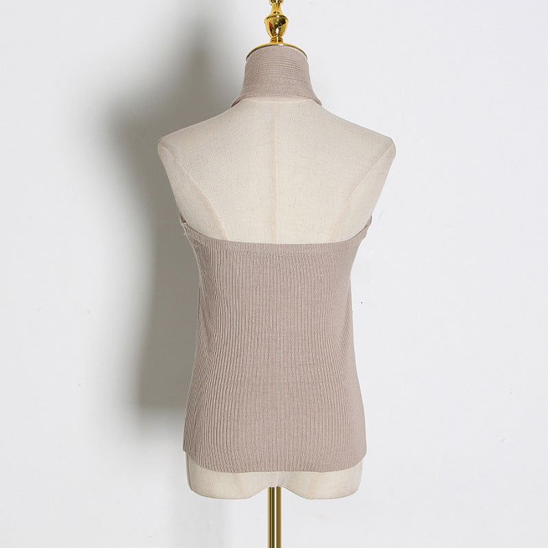 Cross Neck Ribbed Top #161868 sold by Goodnight Macaroon product image thumbnail 3