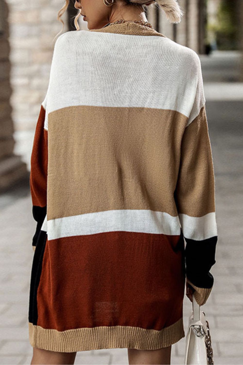 'Thalia' Multicolor Long Sleeve Knitted Cardigan sold by Goodnight Macaroon product image thumbnail 2