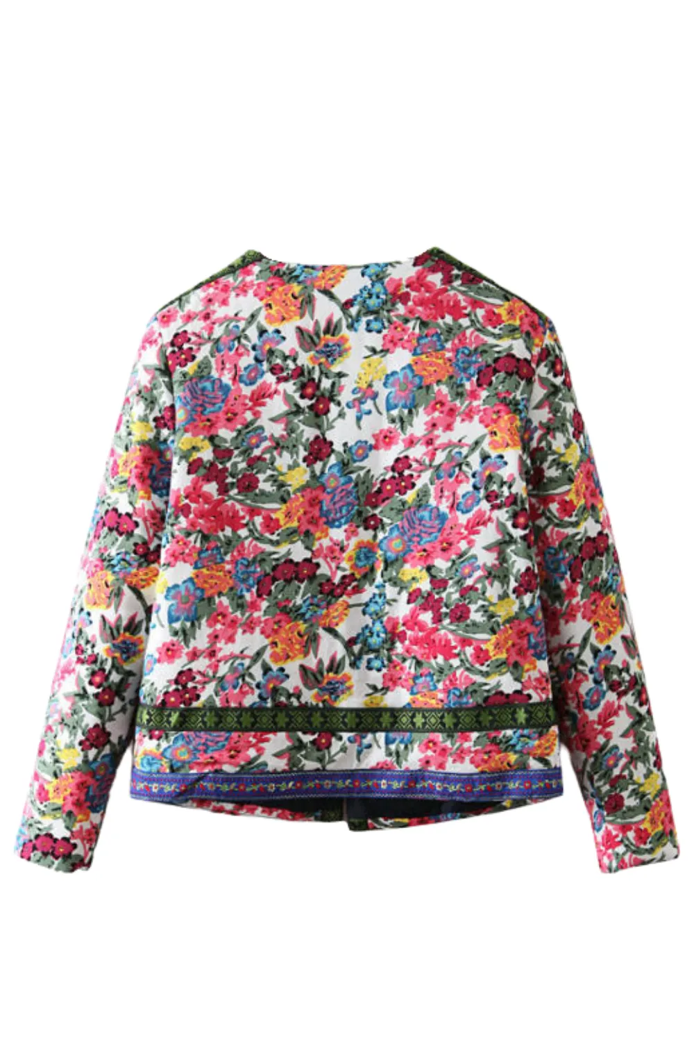 'Renata' Floral Embroidered Open Front Blazer sold by Goodnight Macaroon product image thumbnail 2