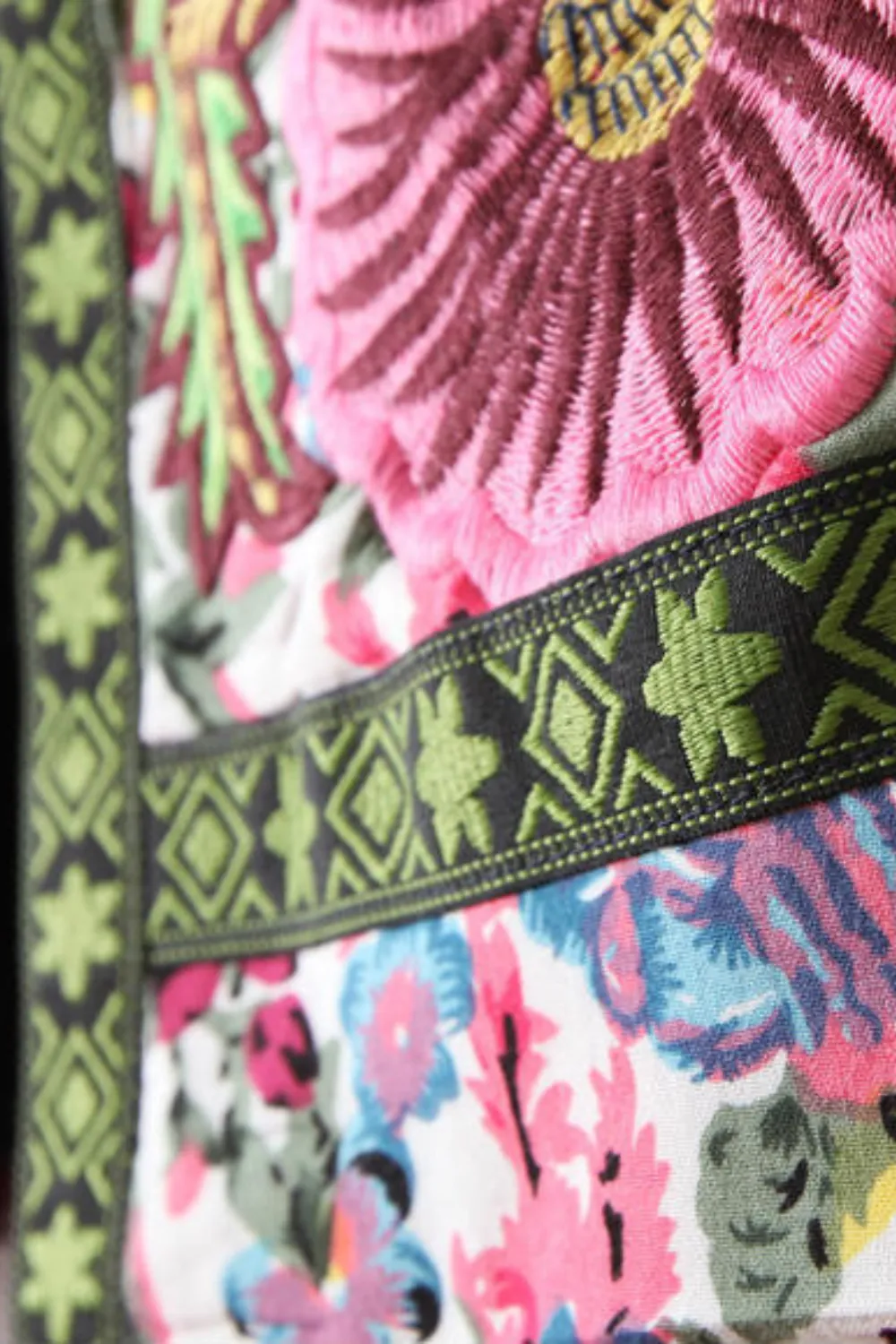 'Renata' Floral Embroidered Open Front Blazer sold by Goodnight Macaroon product image thumbnail 5