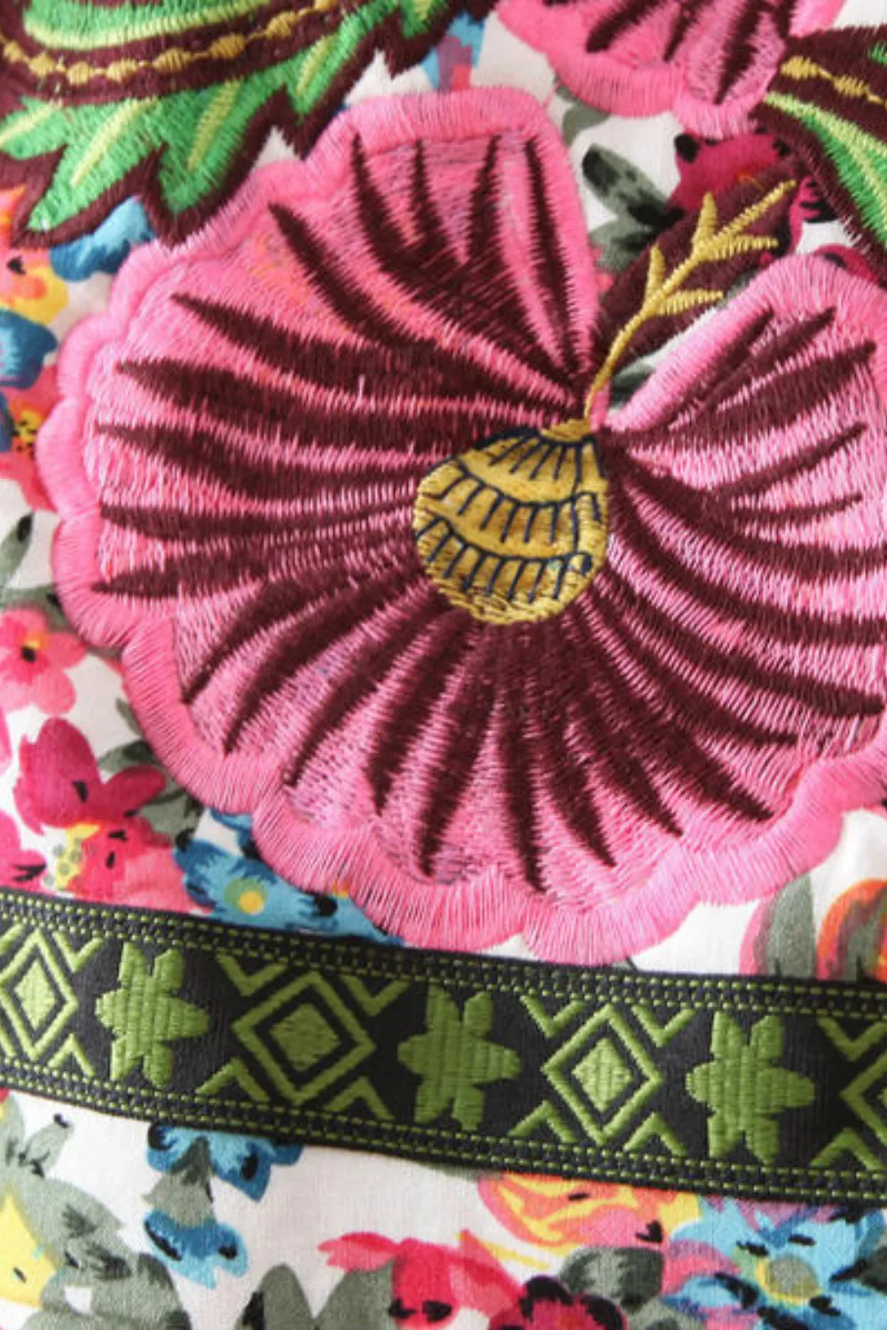 'Renata' Floral Embroidered Open Front Blazer sold by Goodnight Macaroon product image thumbnail 3