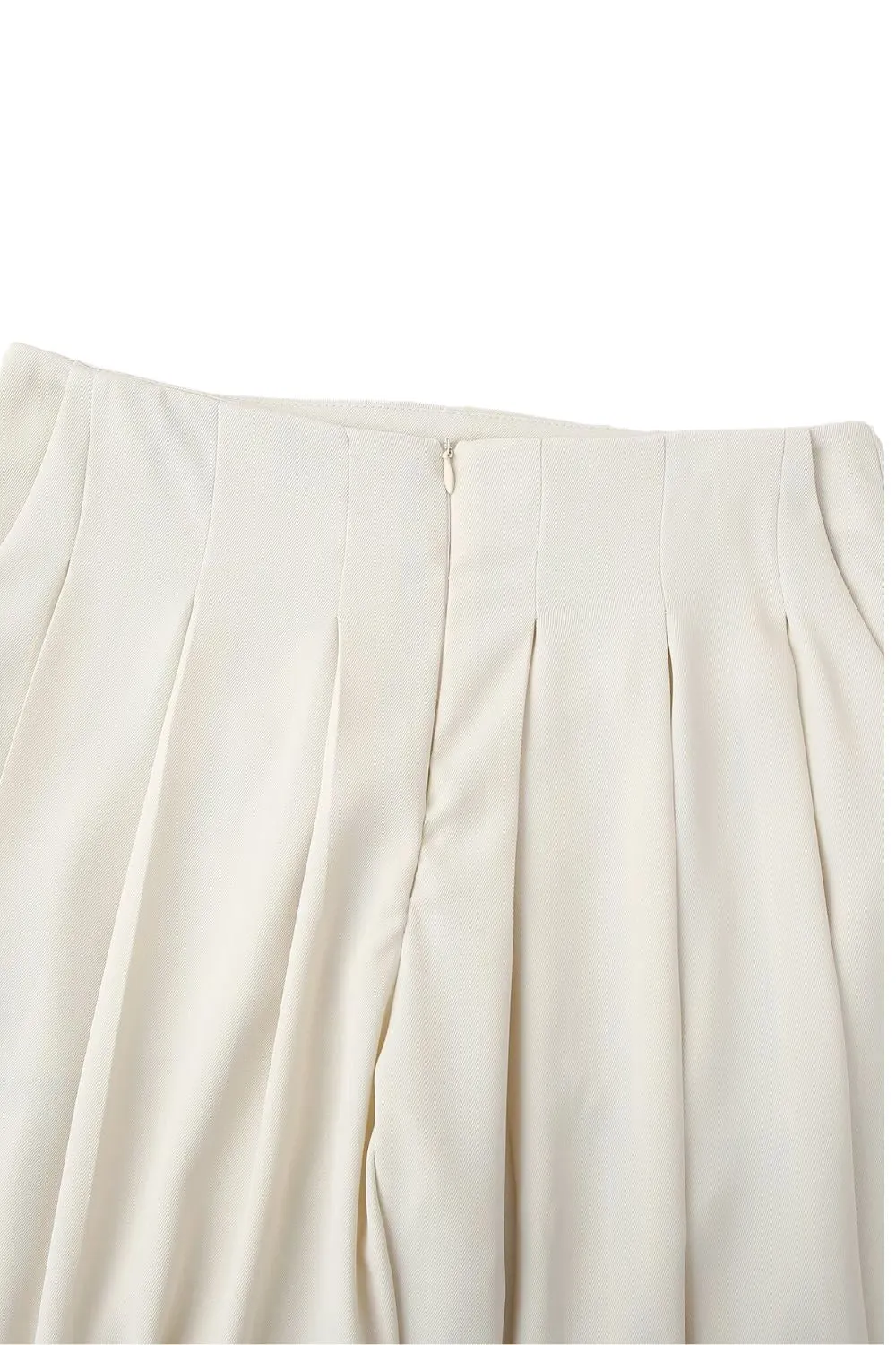 'Amelia' Minimalist Pleated Straight Wide-Leg Trousers sold by Goodnight Macaroon product image thumbnail 3