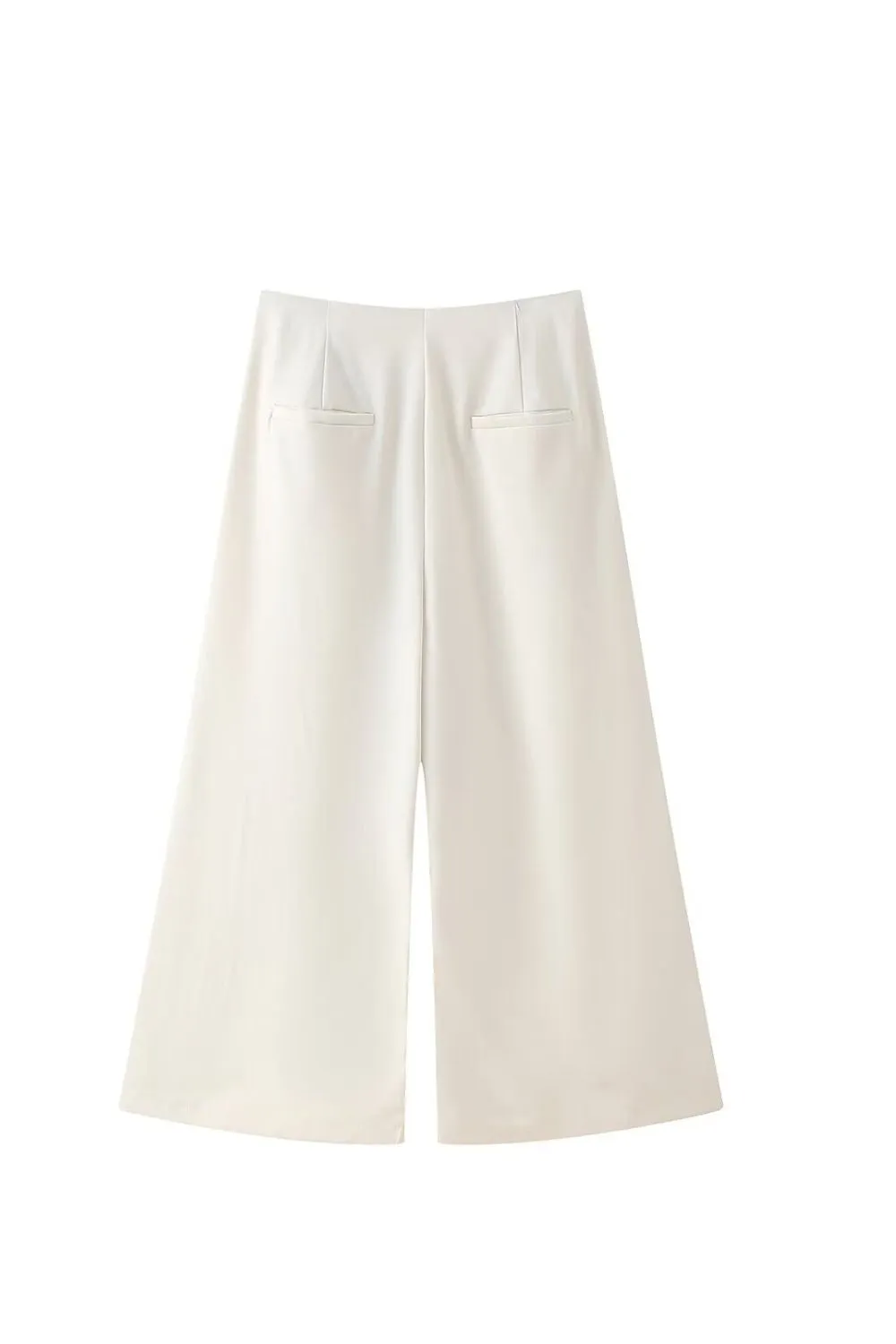'Amelia' Minimalist Pleated Straight Wide-Leg Trousers sold by Goodnight Macaroon product image thumbnail 2