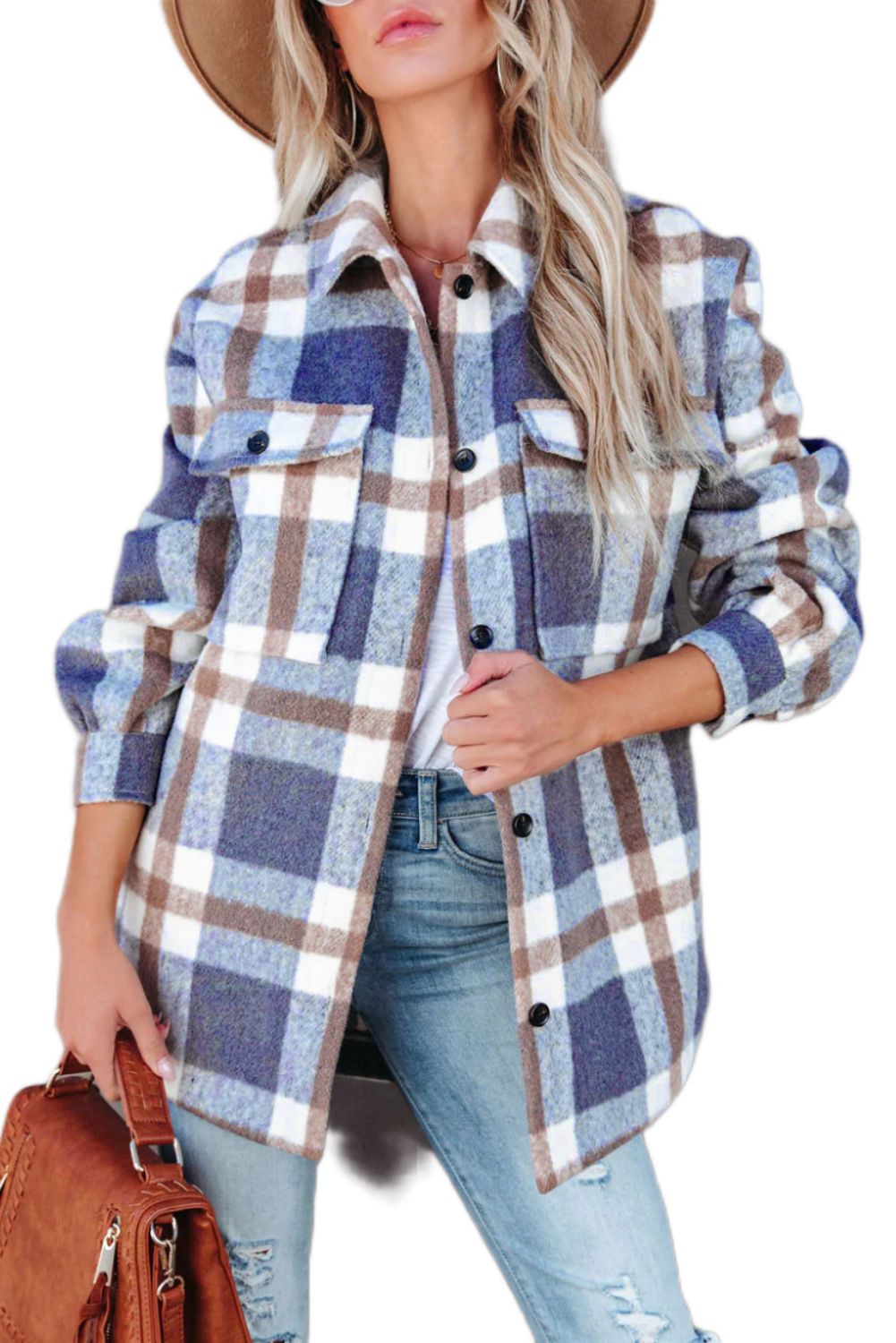 'Raelynn' Plaid Jacket (3 COLORS) sold by Goodnight Macaroon product image thumbnail 2