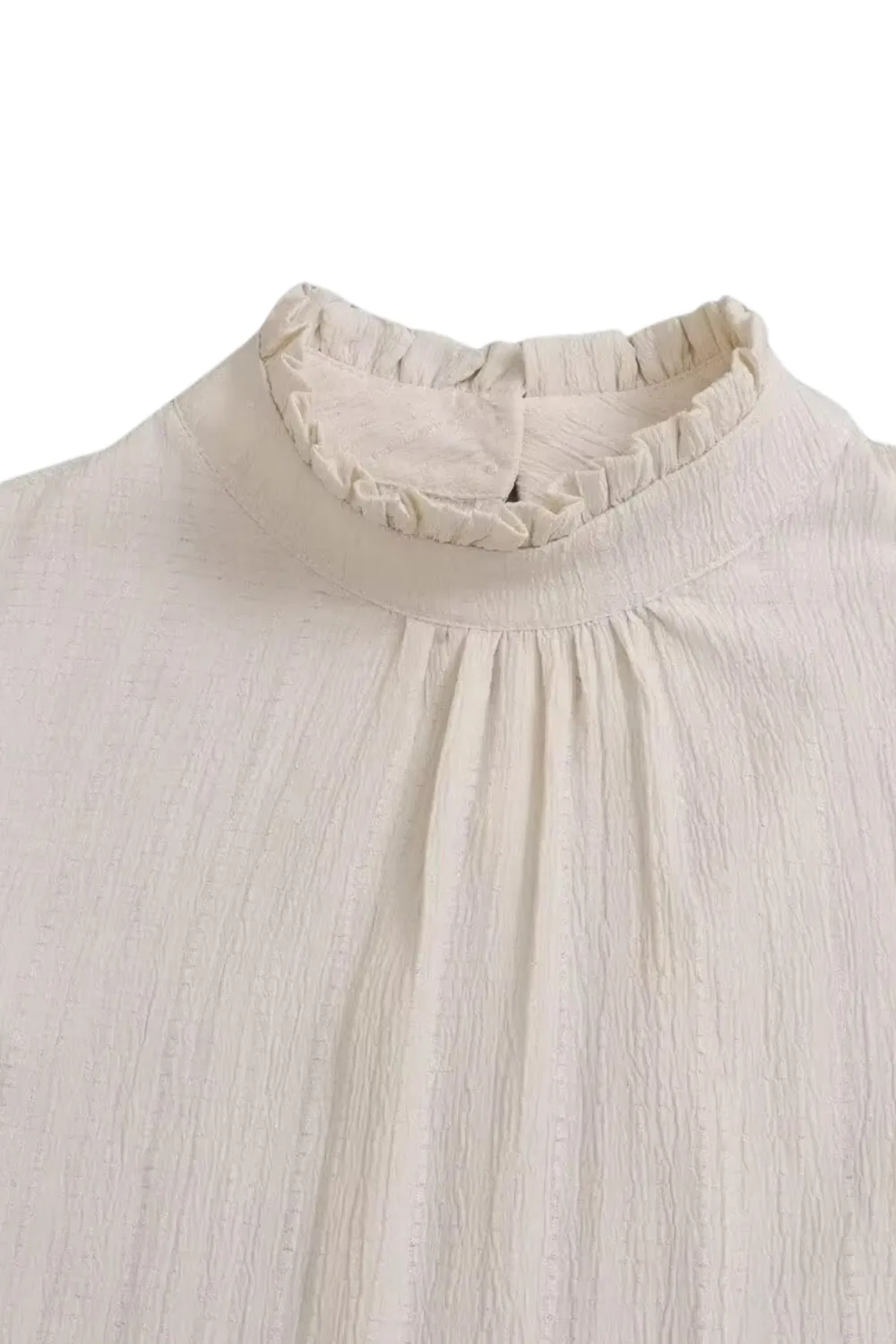 'Phoebe' Crepe Texture Long Sleeved Blouse sold by Goodnight Macaroon product image thumbnail 3