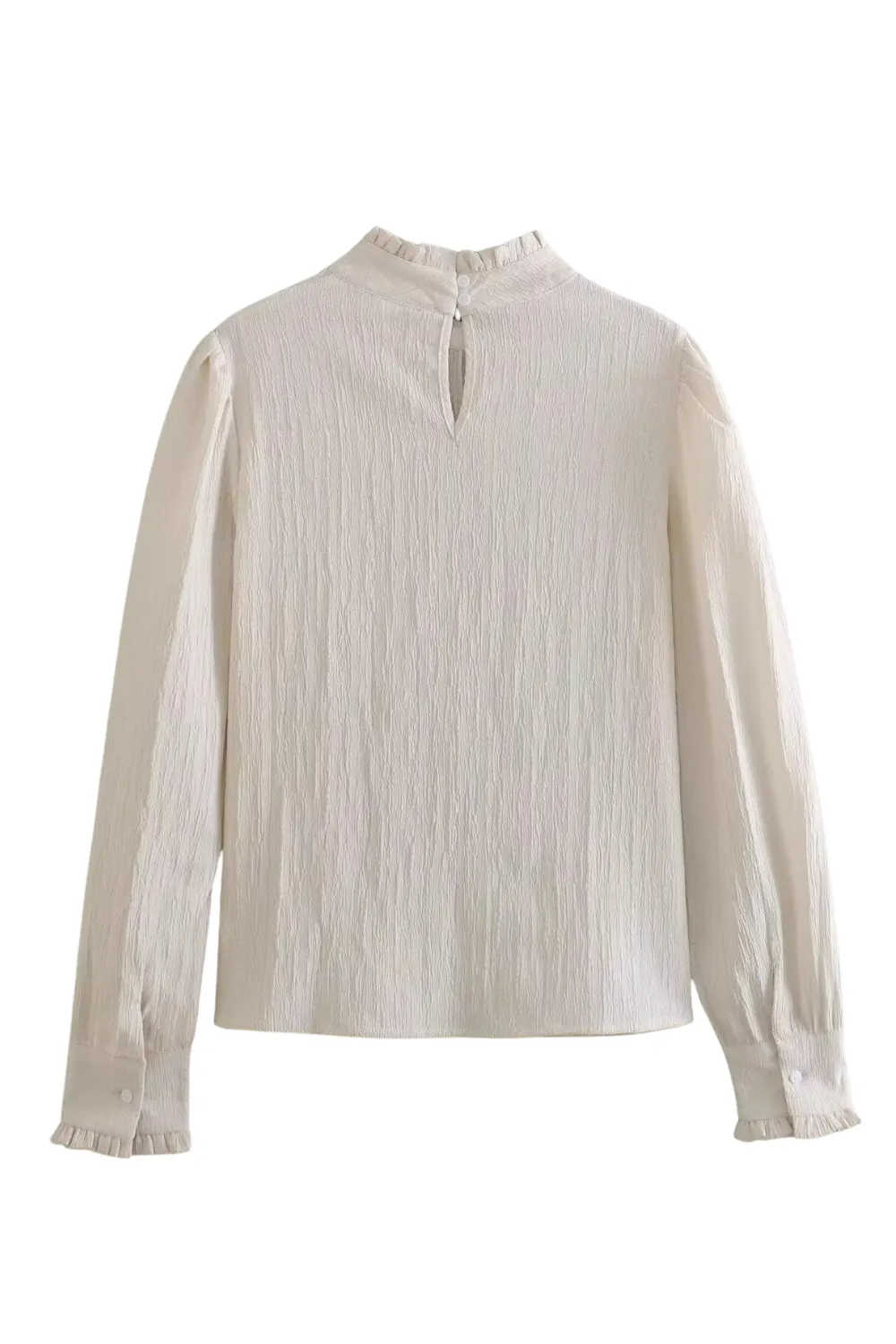 'Phoebe' Crepe Texture Long Sleeved Blouse sold by Goodnight Macaroon product image thumbnail 2