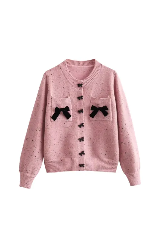 'Olivia' Bow Embellished Knitted Cardigan (3 Colors) sold by Goodnight Macaroon
