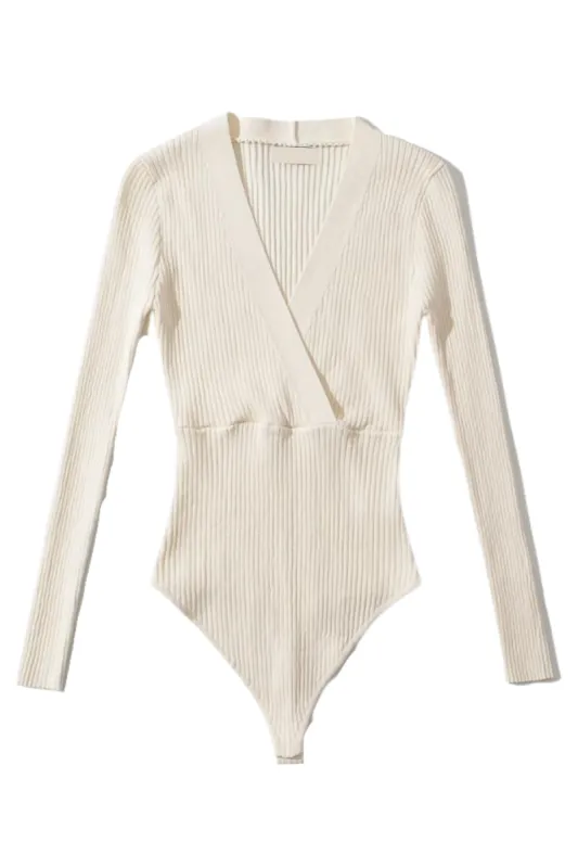 'Lexis' Wrap Ribbed Bodysuit (5 Colors) made by Goodnight Macaroon