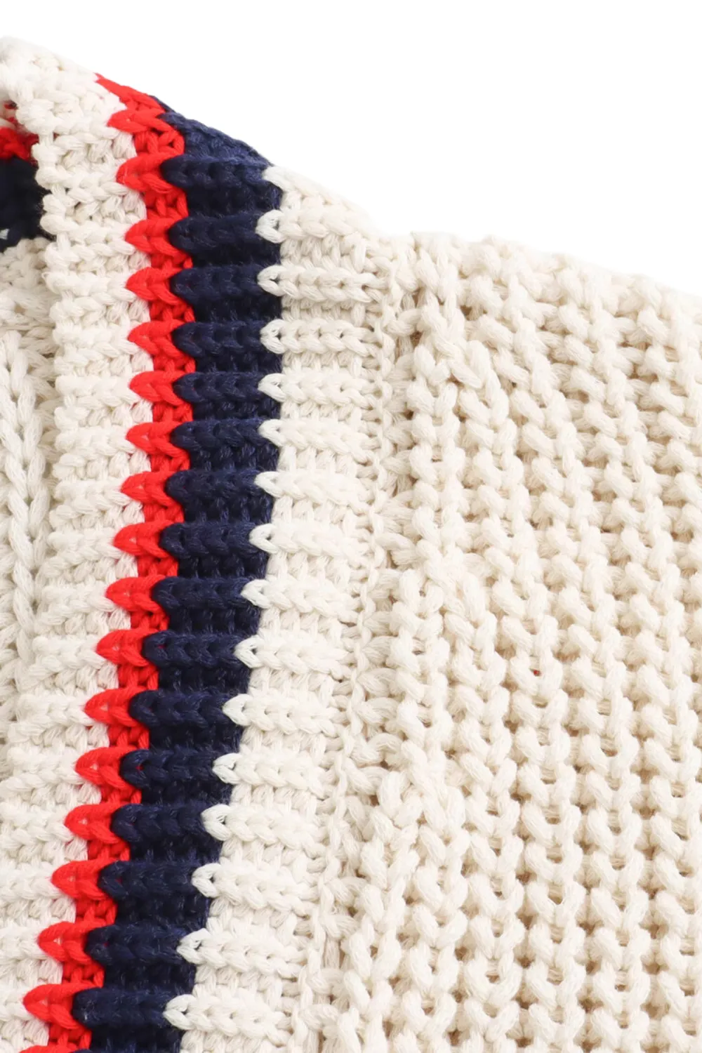 'Patty' Contrast Cable-knit Cardigan sold by Goodnight Macaroon product image thumbnail 4