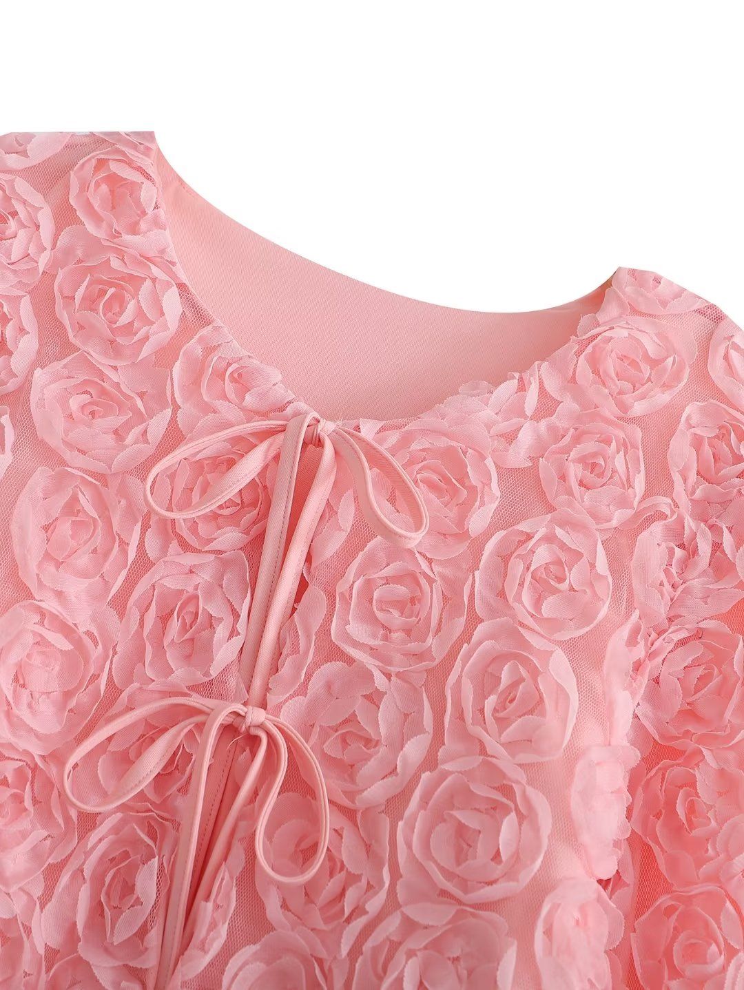 'Camille' Rose Tie-Front Top #170399 sold by Goodnight Macaroon product image thumbnail 4