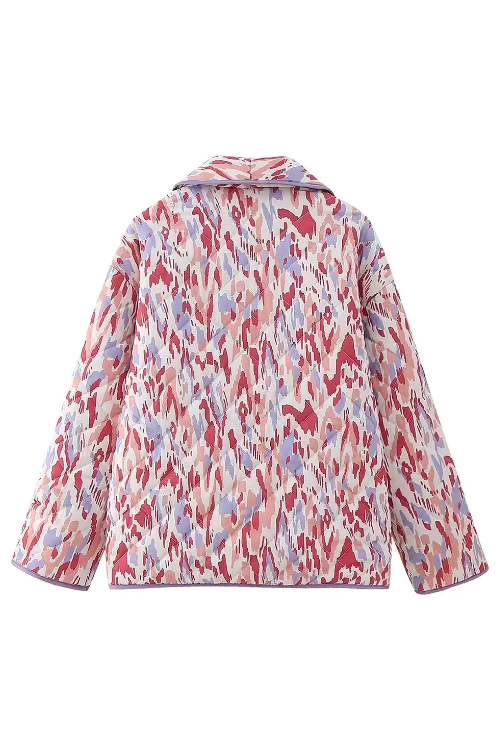 'Jean' Printed Open Front Quilted Jacket (2 Colors) sold by Goodnight Macaroon product image thumbnail 4