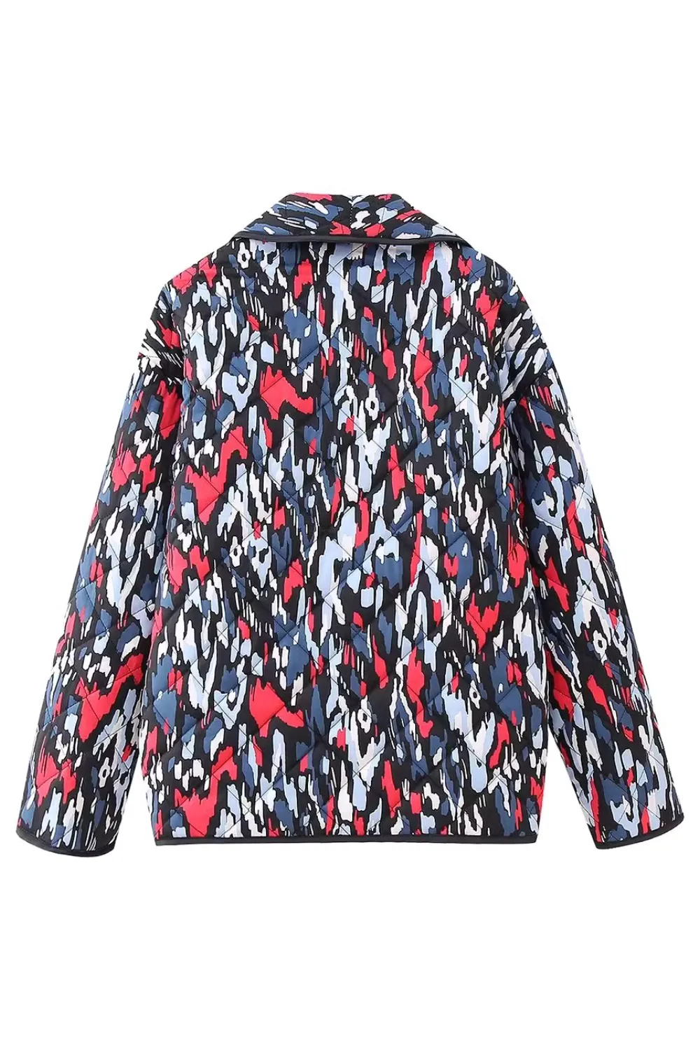 'Jean' Printed Open Front Quilted Jacket (2 Colors) sold by Goodnight Macaroon product image thumbnail 3