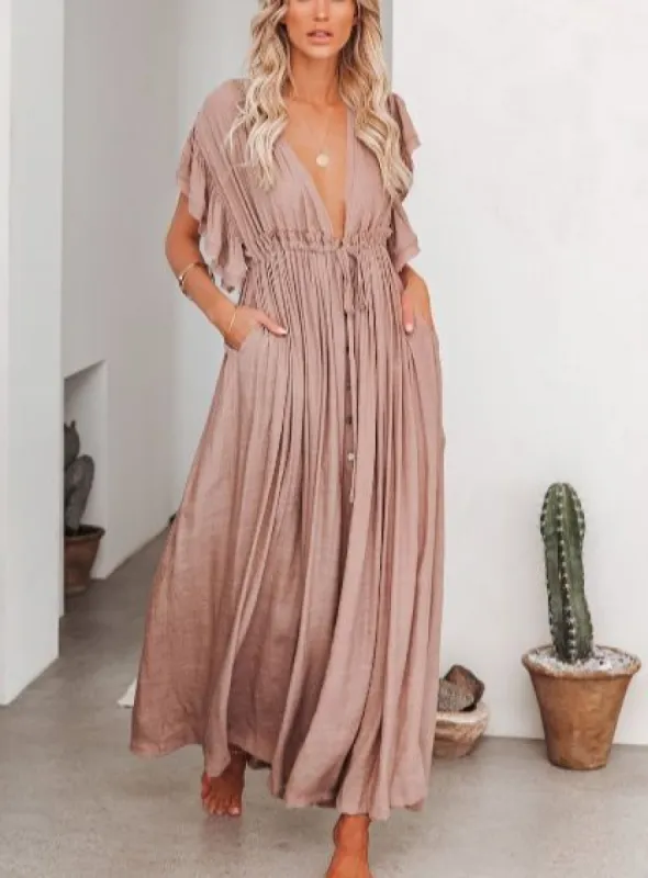 Loose Backless Maxi Dress #19500 sold by Goodnight Macaroon