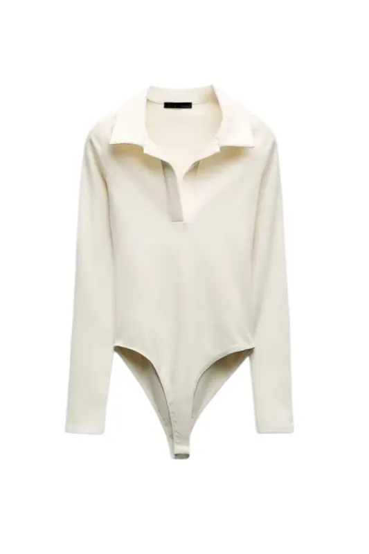 'Rachel' Collared Long Sleeve Bodysuit (3 Colors) sold by Goodnight Macaroon