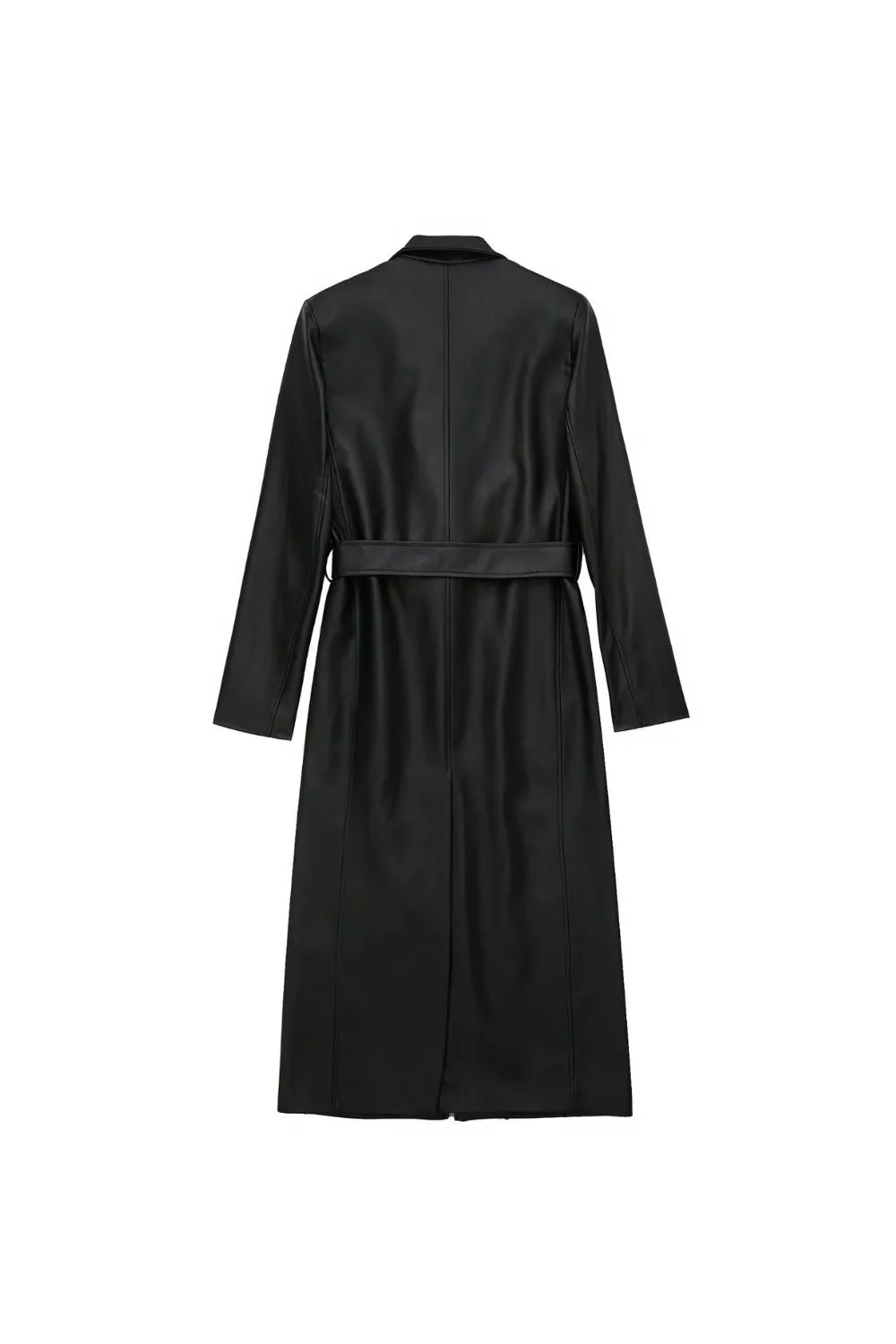 ‘Ruby’Leather-Look Belted Trench Coat sold by Goodnight Macaroon product image thumbnail 3