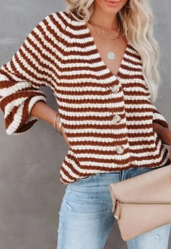 Striped Knitwear Turtleneck Sweater #71393 sold by Goodnight Macaroon