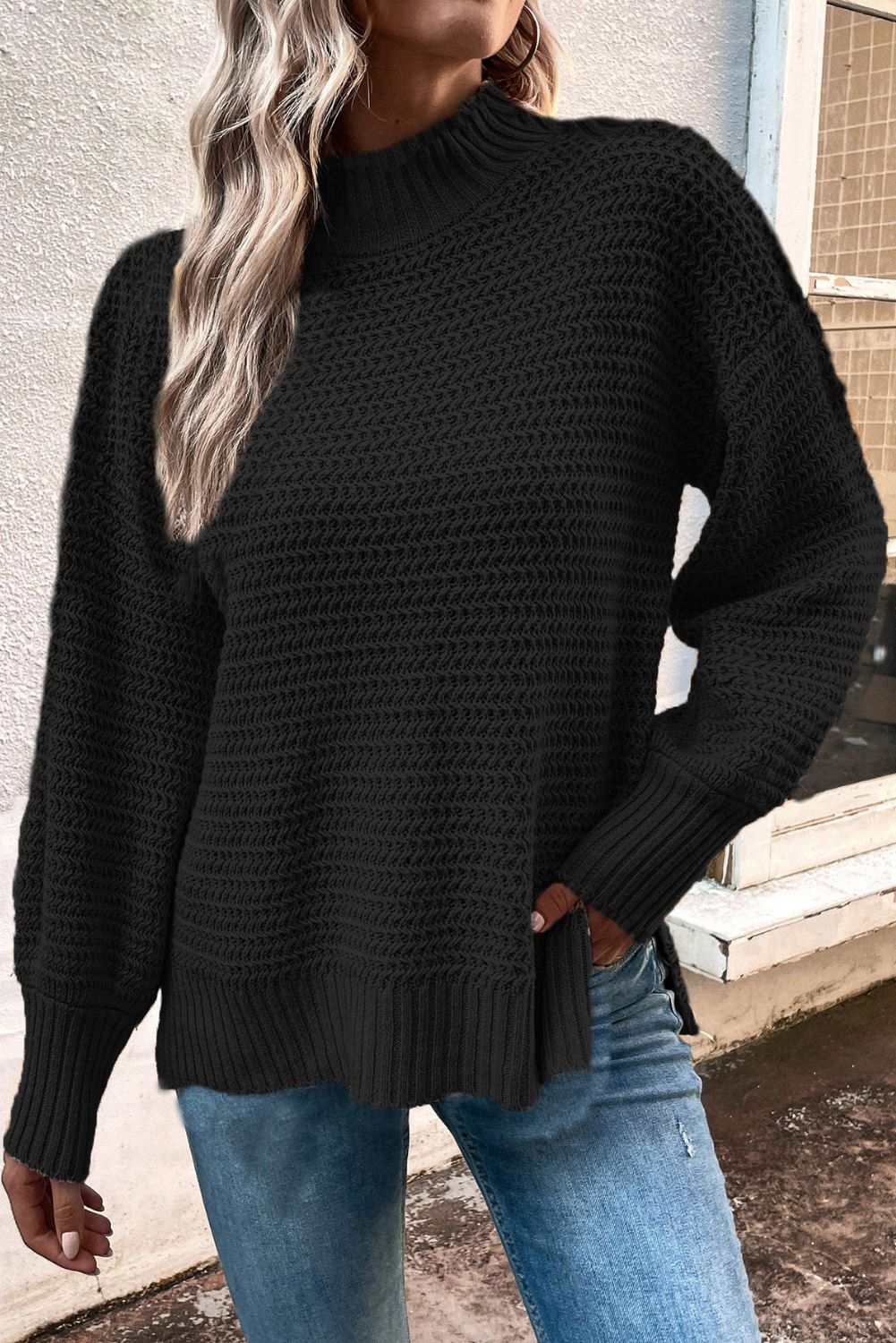 'Brielle' Crew Neck Pullover Sweater (6 COLORS) sold by Goodnight Macaroon product image thumbnail 3