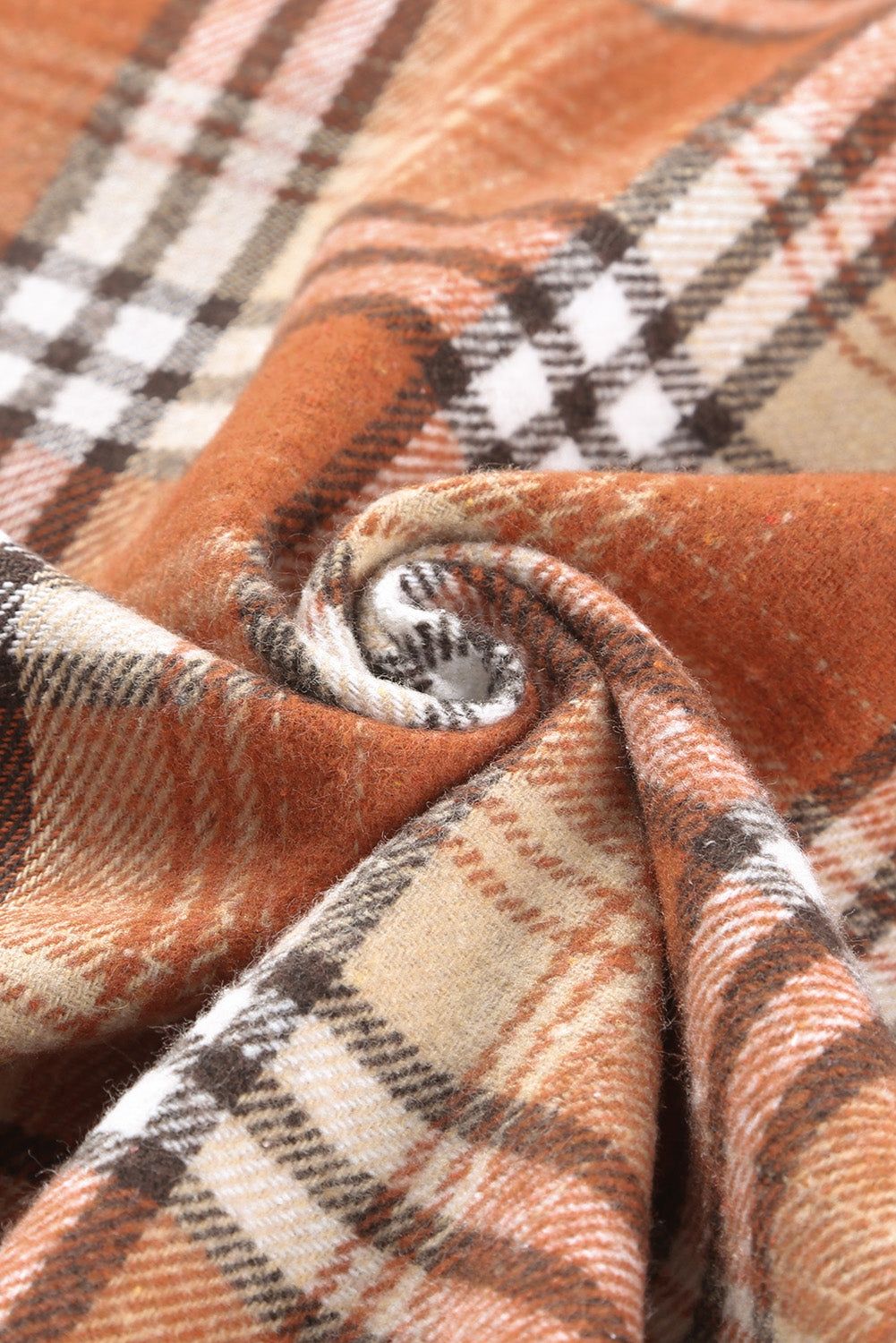 'Winona' Plaid Drop Shoulder Side Slit Shirt Dress sold by Goodnight Macaroon product image thumbnail 9