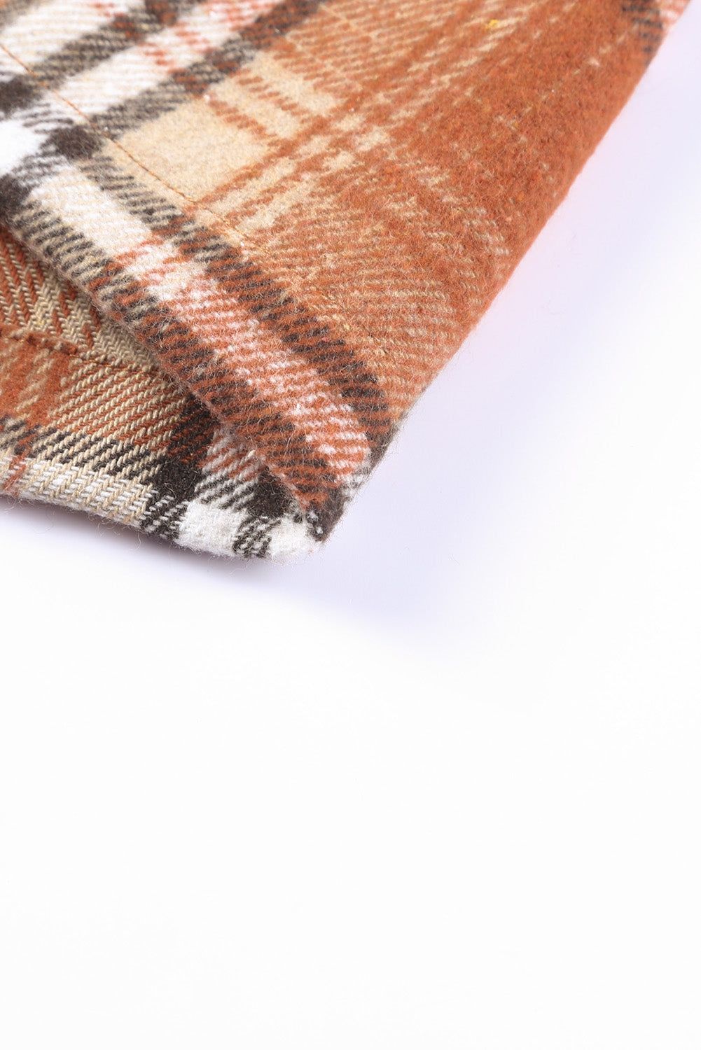 'Winona' Plaid Drop Shoulder Side Slit Shirt Dress sold by Goodnight Macaroon product image thumbnail 7