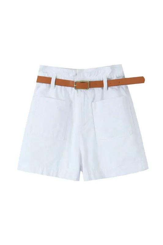 'Bonnie' High Waist Shorts With Belth sold by Goodnight Macaroon