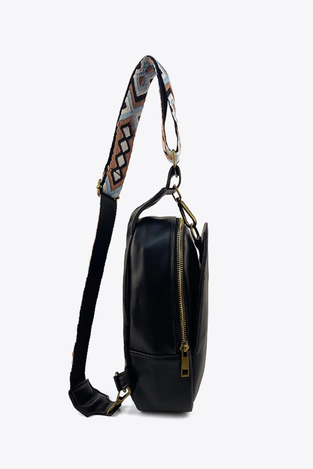 Adjustable Strap PU Leather Sling Bag sold by Goodnight Macaroon product image thumbnail 5