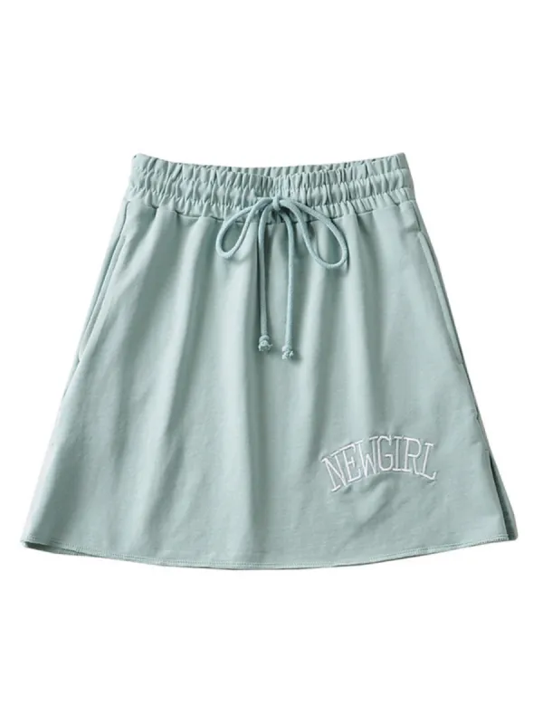 'Newgirl' Drawstring Mini Comfy Skirt (3 Colors) sold by Goodnight Macaroon