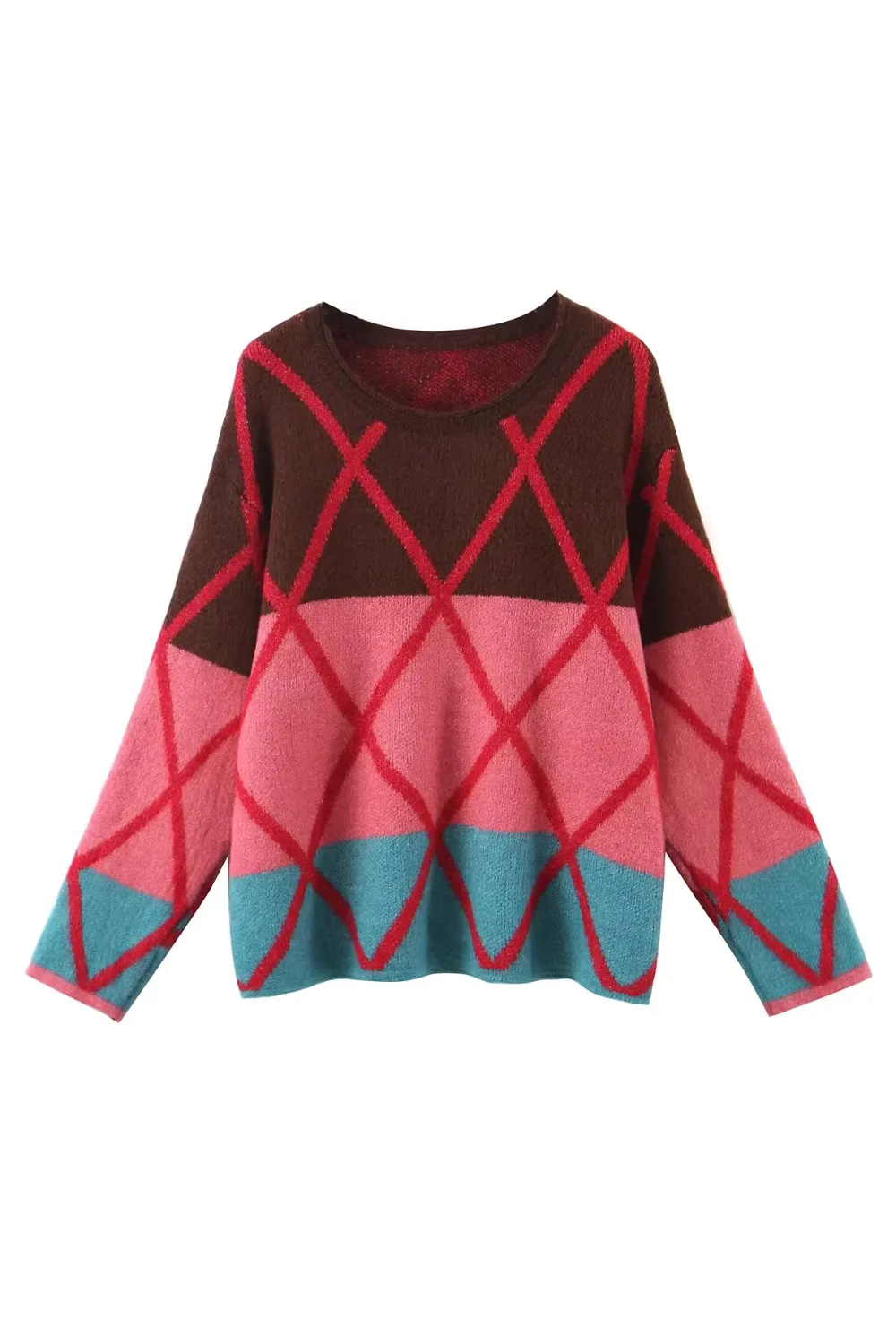 'Victoria' Multicolor Knitted Pullover Sweater sold by Goodnight Macaroon product image thumbnail 2