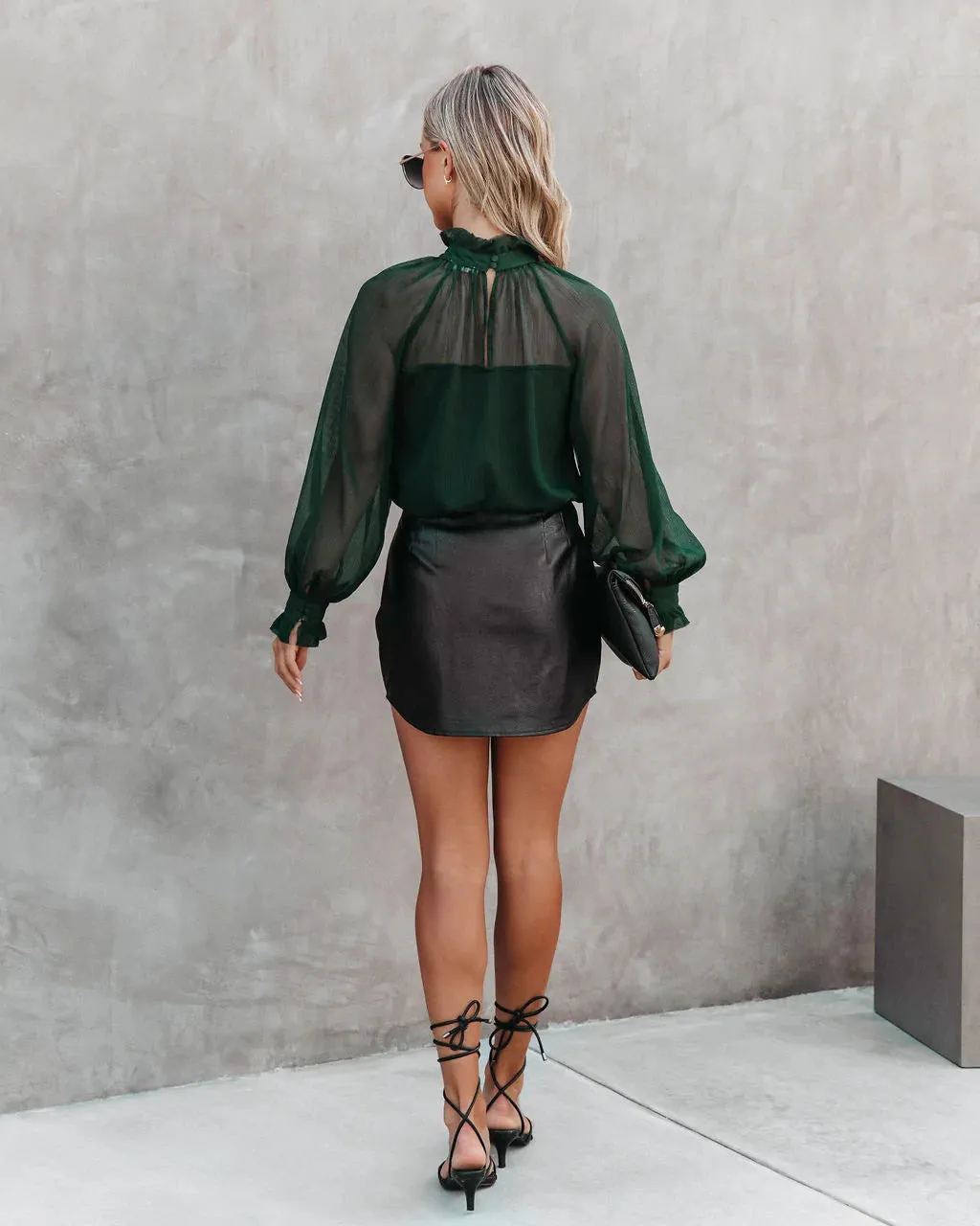 Lantern Sleeve Lace Blouse #144620 sold by Goodnight Macaroon product image thumbnail 5