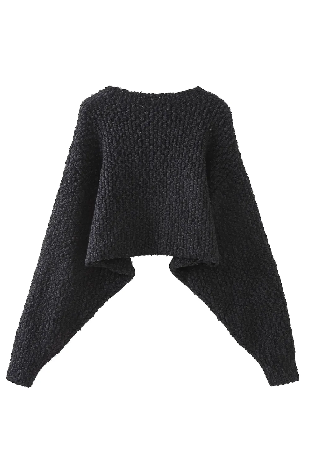 'Katherine' Boatneck Popcorn Texture Knitted Short Sweater sold by Goodnight Macaroon product image thumbnail 2