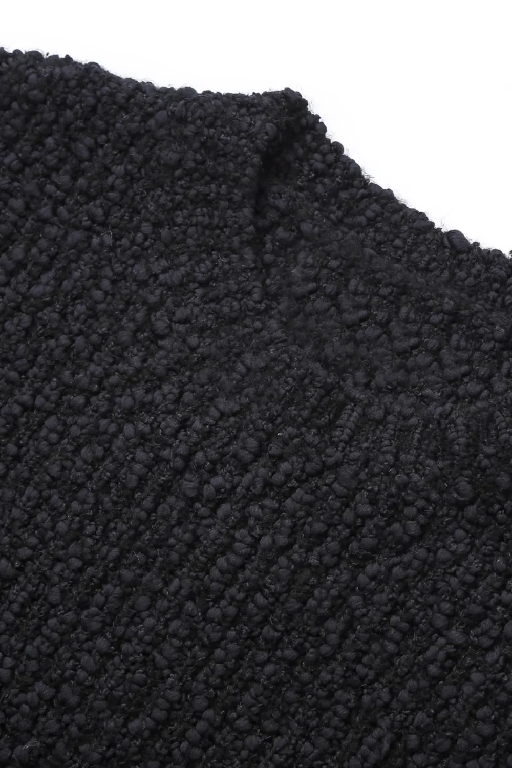 'Katherine' Boatneck Popcorn Texture Knitted Short Sweater sold by Goodnight Macaroon product image thumbnail 3