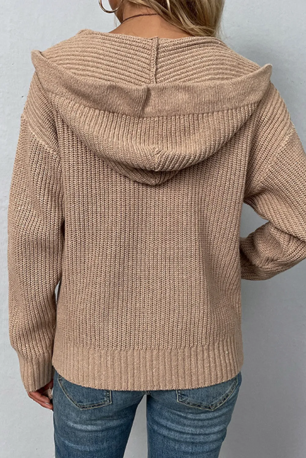 'Kay' Zip-up Hooded Cardigan (4 Colors) sold by Goodnight Macaroon product image thumbnail 5