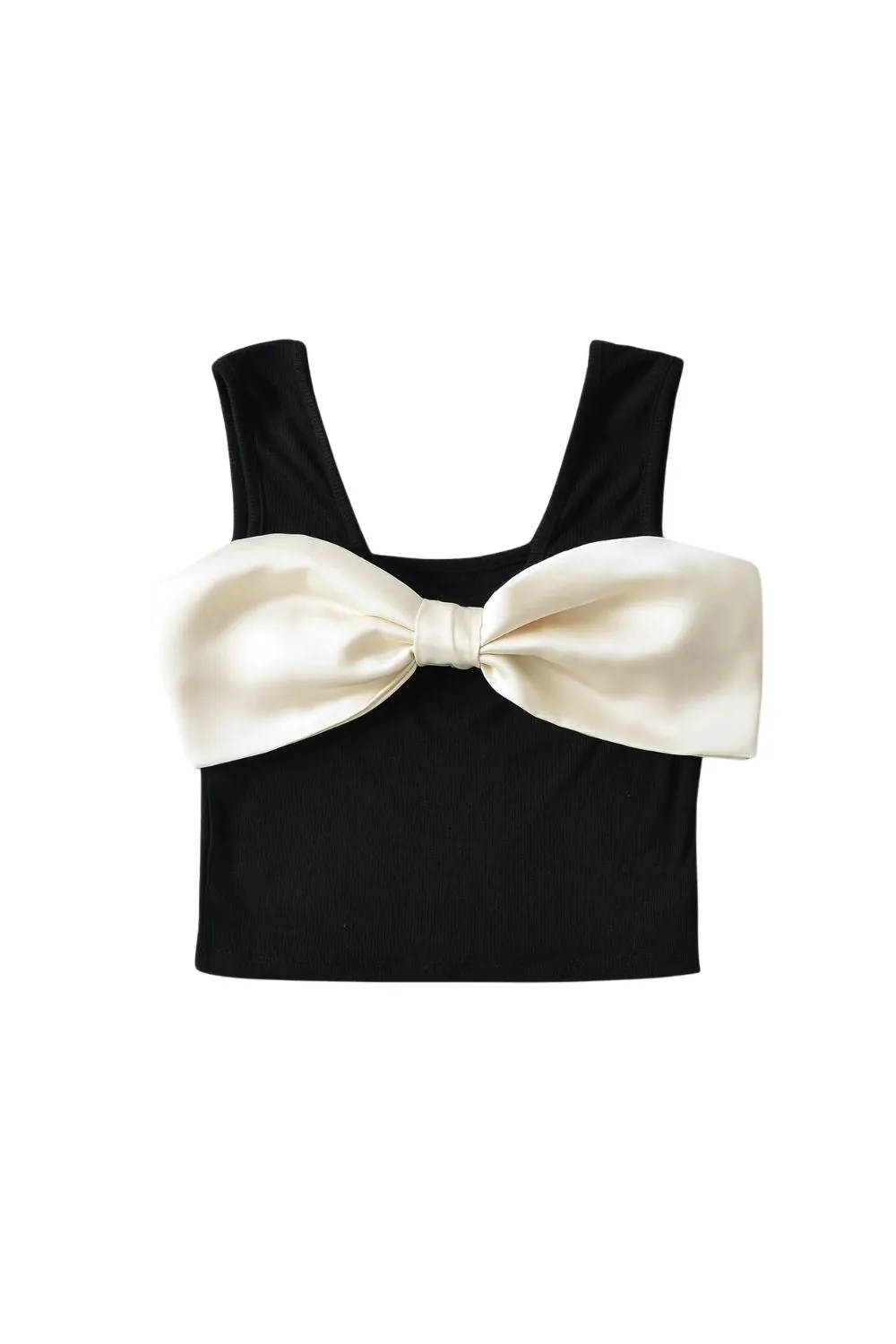 ‘Charlotte’ Bow Tie Sleeveless Crop Top sold by Goodnight Macaroon