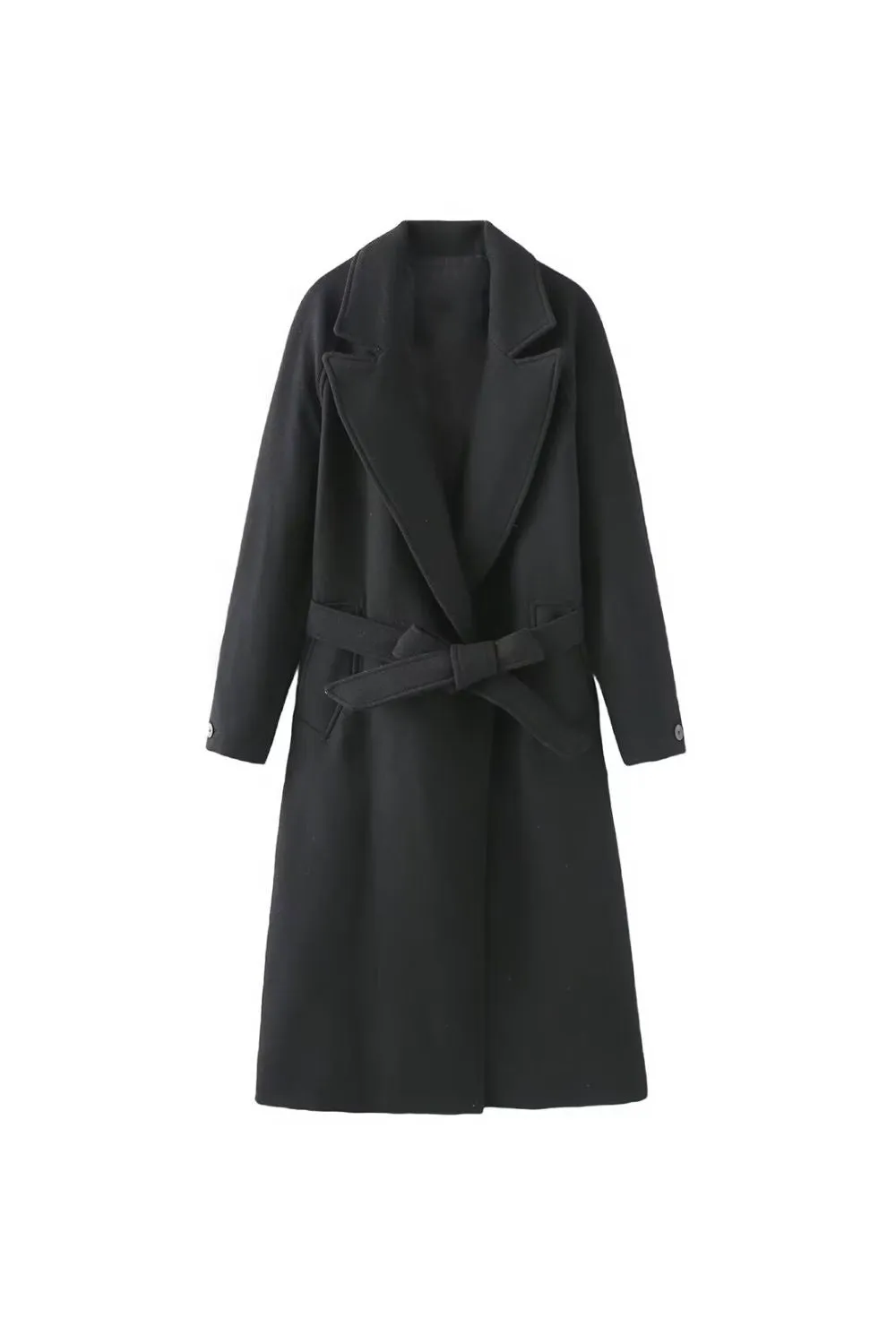 'Jade' Belted Woolen Trench Coat sold by Goodnight Macaroon product image thumbnail 4