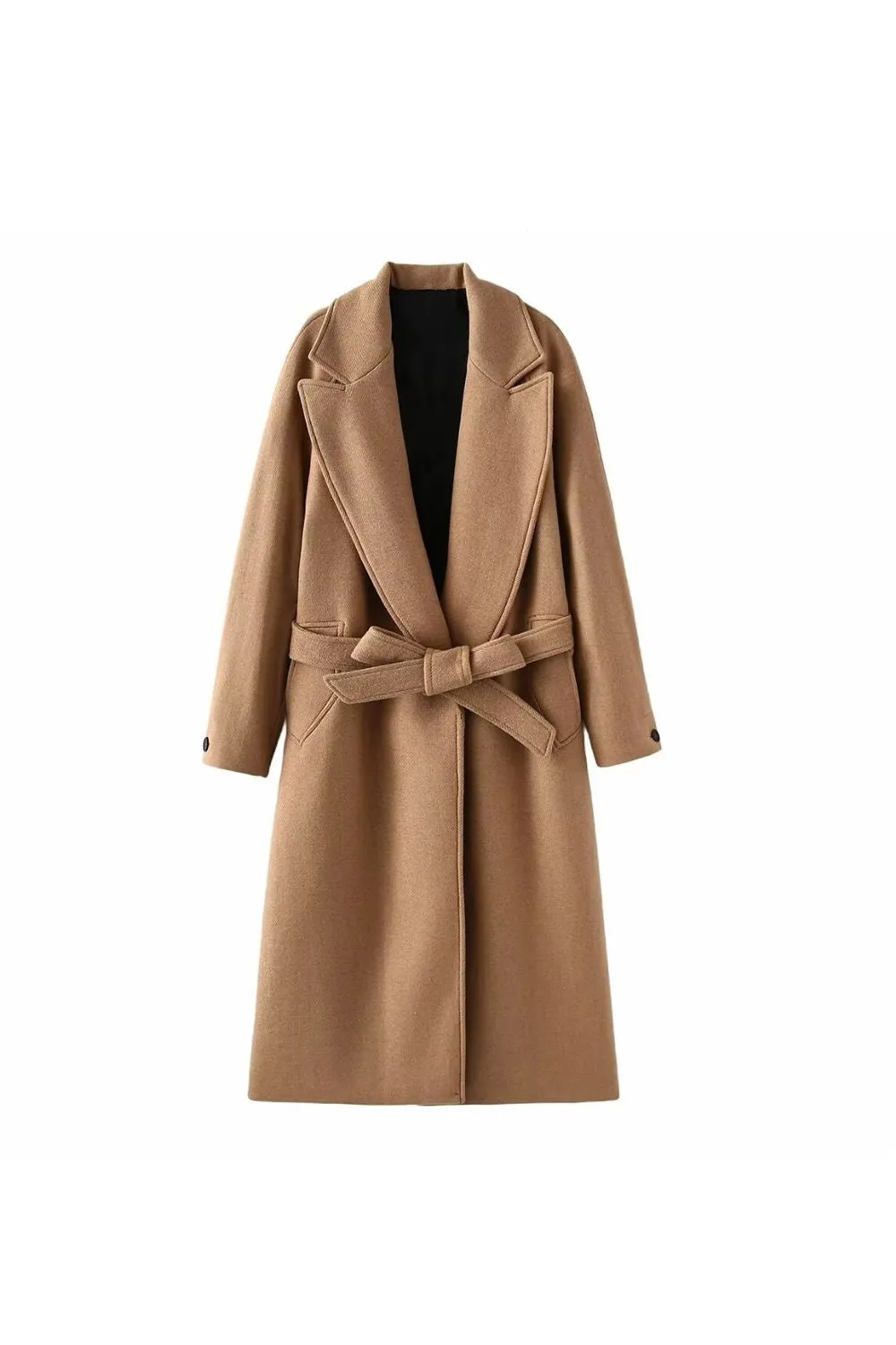 'Jade' Belted Woolen Trench Coat sold by Goodnight Macaroon product image thumbnail 2