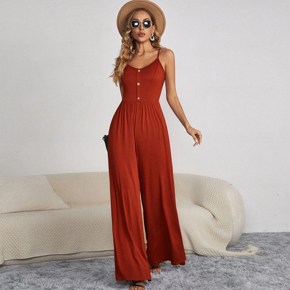 'Ariana' Sleeveless Wide-Leg Jumpsuit #115601 sold by Goodnight Macaroon product image thumbnail 5