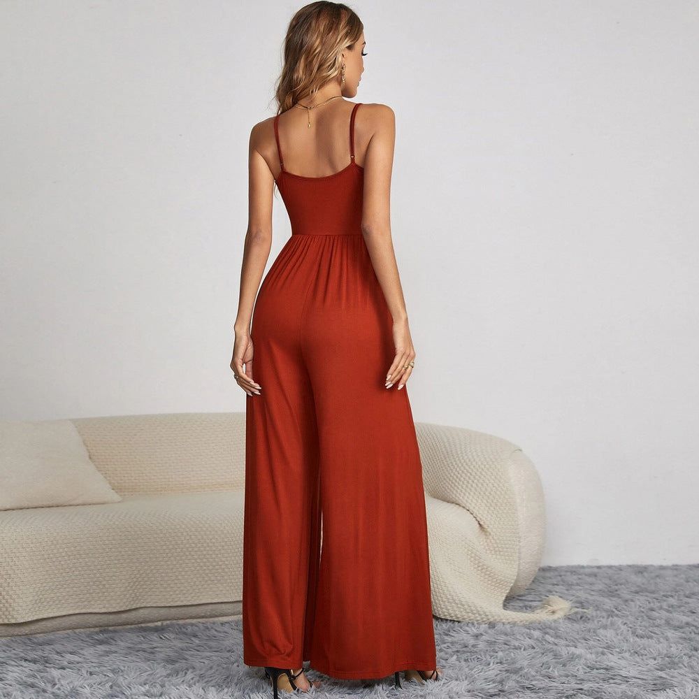 'Ariana' Sleeveless Wide-Leg Jumpsuit #115601 sold by Goodnight Macaroon product image thumbnail 2