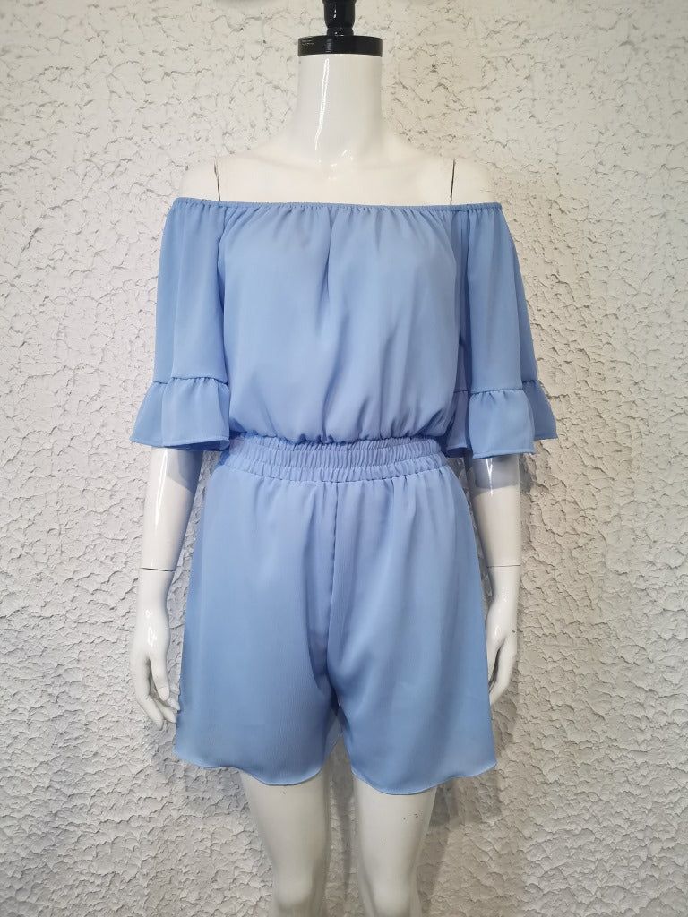 Off Shoulder Bell Sleeved Playsuit Romper #169635 sold by Goodnight Macaroon product image thumbnail 6