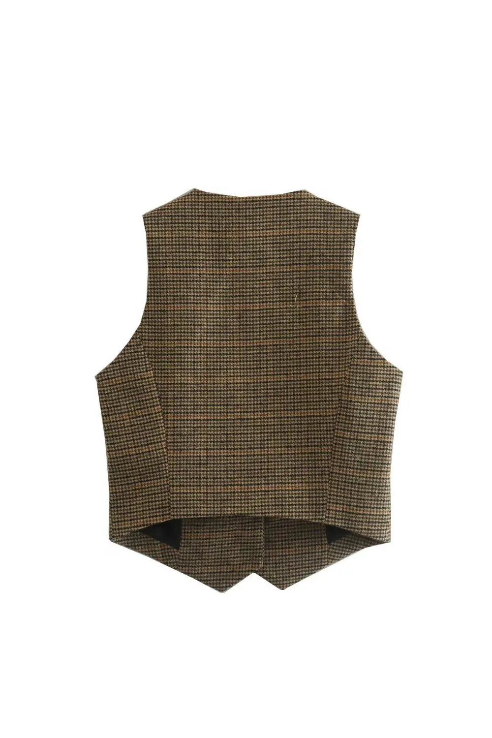 ‘ Kevin’ V-Neck Houndstooth Sleeveless Vest sold by Goodnight Macaroon product image thumbnail 2