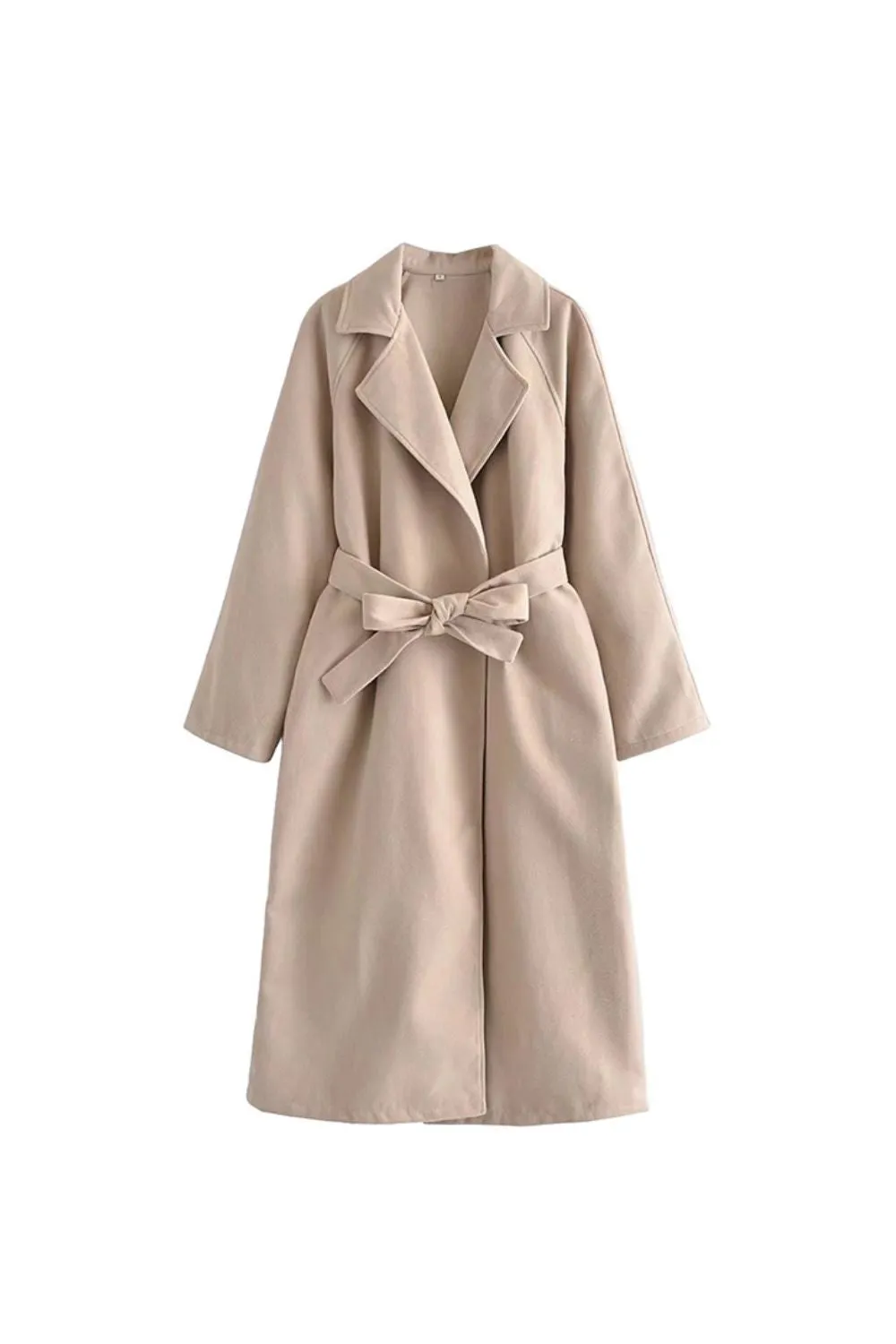 ‘ Aaron’ Collared Belted Wool Coat with Tied Waist sold by Goodnight Macaroon