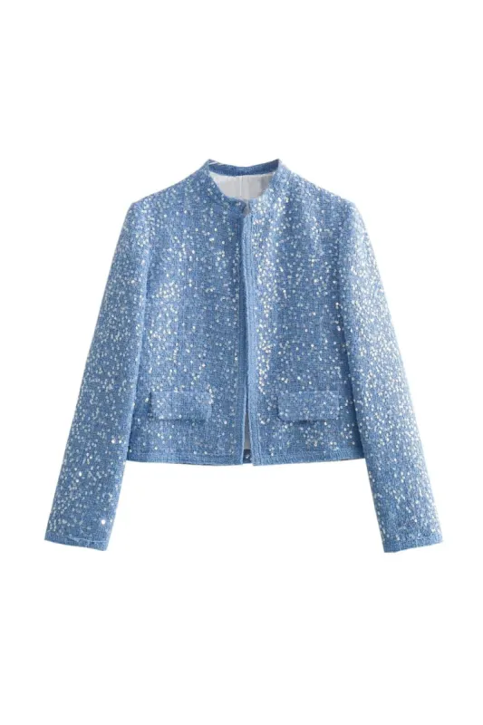 ' Hunter'  Sequin Embellished Cropped Jacket sold by Goodnight Macaroon
