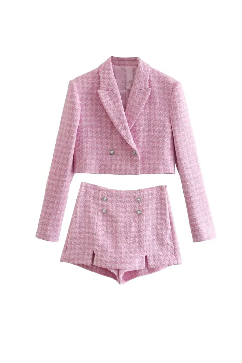 ‘ Jason’ Houndstooth Tailored Blazer & Skirt Pants (Sold Separately) sold by Goodnight Macaroon