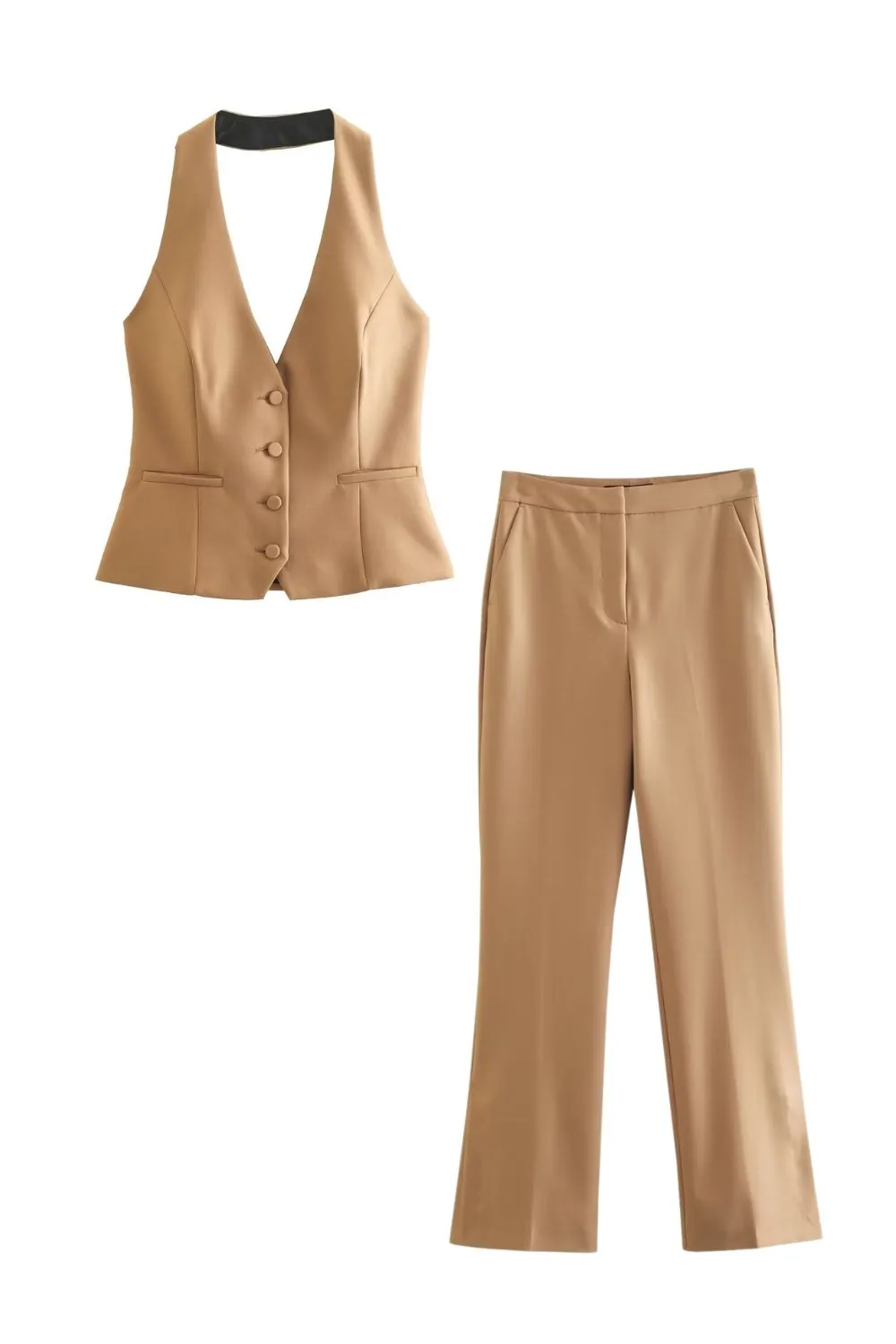 ' Christian' Halter Neck Tank Top & Split-Leg Pants (Sold Separately) sold by Goodnight Macaroon