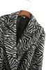 ' Jason' Zebra Print Mid-Length Wool Coat sold by Goodnight Macaroon